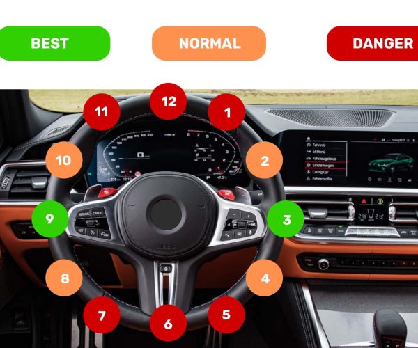 Why 9-3 hand position is the safest way to hold your steering wheel in modern driving